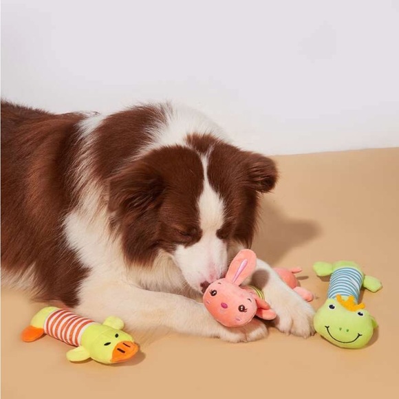 Dog Chew Toy Frog Plush Dog Toy - Picture 4 of 4